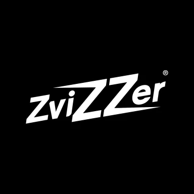 Logo de ZviZZer sur fond noir.